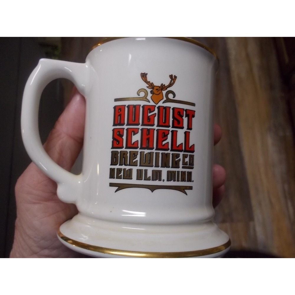 Vintage 1985 August Schell Brewing Co Deer Brand Beer Tankard Franklin Mint Mug
